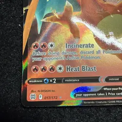Pokemon TCG Charizard v Brilliant Stars Ultra Rare Card 017/172 NM Condition - Image 4