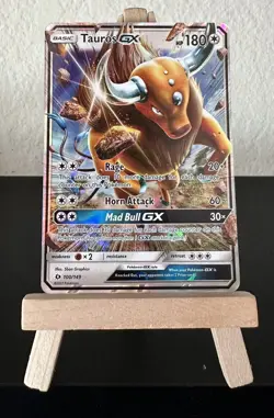 Tauros GX 100/149 Sun & Moon Base Pokemon Card NM - Image 1