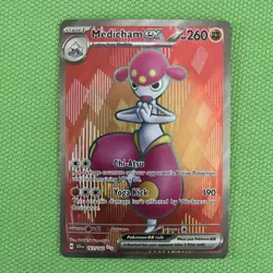 Pokemon TCG Medicham EX Holo Ultra Rare Card Stellar Crown 161/142 - Image 1