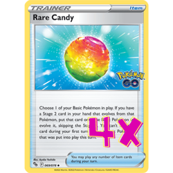 4X Pokemon TCG Rare Candy 069/078 Pokemon GO Regular Common Card English 2022 NM - Image 1