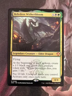 MtG Custom Commander Black Green Pest Overrun - Beledros Witherbloom - Bracket 2 - Image 1