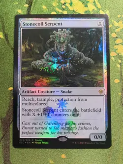 STONECOIL SERPENT 235 - Throne of Eldraine R Foil LP - - Image 1