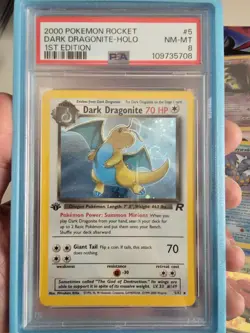 Team Rocket First Edition Complete Pokemon Card Set NM/LP PSA 8 Dragonite WotC - Image 3
