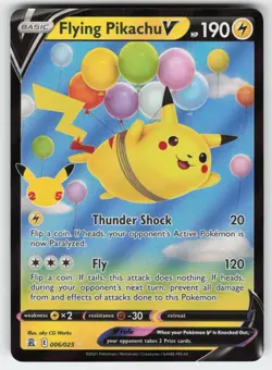 Flying Pikachu V 006/025 Holo V Rare Celebrations Pokemon Near Mint - Image 1