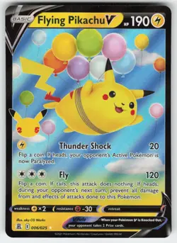 Flying Pikachu V 006/025 Holo V Rare Celebrations Pokemon Near Mint - Image 1
