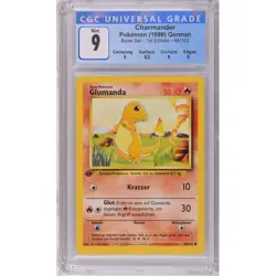 1999 Pokemon German Charmander- 1st Edition Base Set CGC 9 46/102 - Image 1