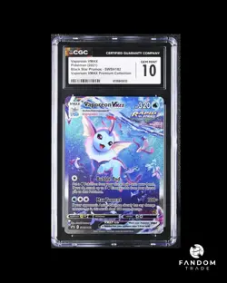CGC 10 GEM MINT Vaporeon VMAX SWSH187 Pokemon Vaporeon VMAX Premium Collection - Image 1