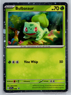 Pokemon Scarlet & Violet 151 Bulbasaur SVP 046 Cosmos Holo Black Star Promo NM - Image 1