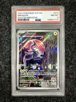 PSA 8 Miraidon 013 Scarlet & Violet ETB Promo Pokemon TCG - Image 1