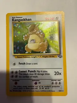 💎Kangaskhan 5/64 Vintage Pokemon Jungle Holo WOTC 1999 LP - Image 1