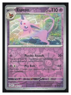 🎴 Espeon 086/197 Uncommon Reverse Holo Obsidian Flames NM - Image 1