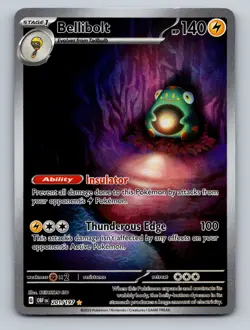 Pokemon TCG Bellibolt Holo Illustration Rare SV03: Obsidian Flames 201/197 - Image 1