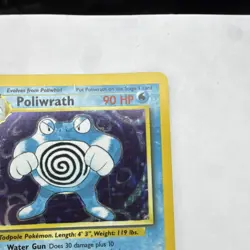 Pokemon TCG Poliwrath Holo Rare Stage 2 Base Set 13/102 English 1999 - Image 3