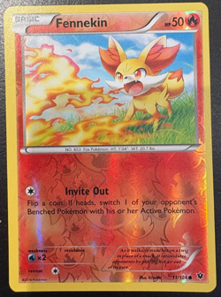 Pokemon TCG Fennekin 11/124 Fates Collide Reverse Holo LP - Image 1