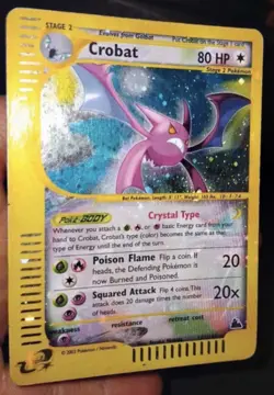 Pokemon Card-Crobat-Holo-Aquapolis-147/144-Crystal-ENG-LP - Image 3