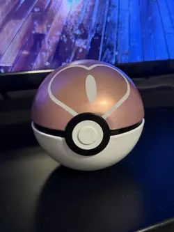 EMPTY Rare Pokemon Love ball Pink Heart Pokeball Poke Ball Tin D21 - Nice!! - Image 1