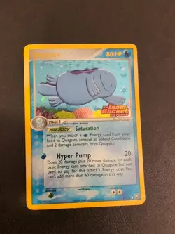 1x Pokemon Quagsire Reverse Holo 26/109 Team Rocket Returns Stamped Light Play - Image 1