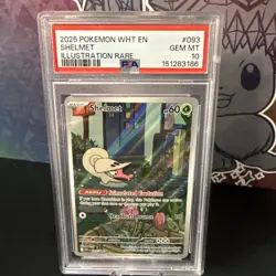 Pokemon - Shelmet 093/086 - Sv: White Flare Holo - PSA 10 - Pop 21 - Image 1