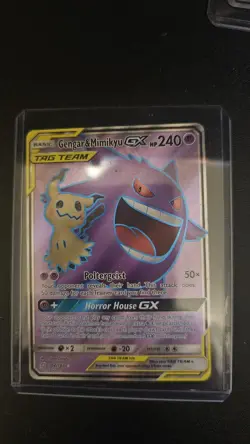 Pokemon Gengar & Mimikyu GX 164/181 SM Team Up TAG TEAM Full Art Holo UR - Image 1