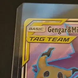 Pokemon Gengar & Mimikyu GX 164/181 SM Team Up TAG TEAM Full Art Holo UR - Image 4