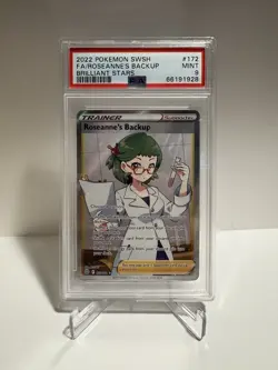 Pokemon 2022 Roseanne's Backup 172/172 Brilliant Stars Full Art Holo PSA 9 - Image 1