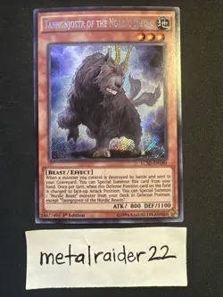 Yugioh Tanngnjostr of the Nordic Beasts LC5D-EN180 Secret Rare 1st Edition NM - Image 1