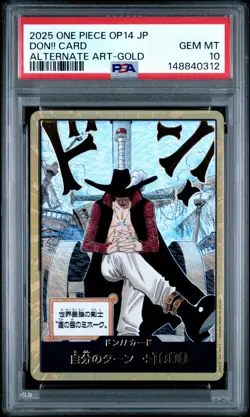 One Piece Japanese OP14 MIHAWK GOLD DON!! Alternate Art PSA 10 - Image 1