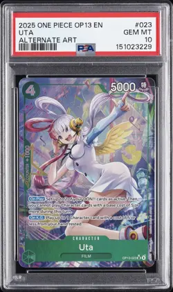 2025 ONE PIECE OP13-CARRYING ON HIS WILL ALTERNATE ART #023 UTA PSA 10 - Image 1