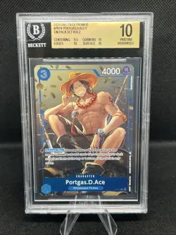 2026 ONE PIECE PROMOS TIN PACK SET VOL.2 #074 PORTGAS D. ACE Bgs 10 - Image 1