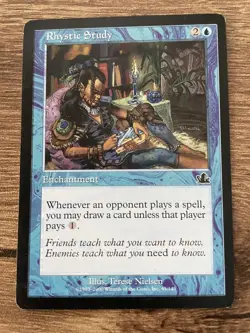 Rhystic Study Common Prophecy Magic: The Gathering Cards - Image 1