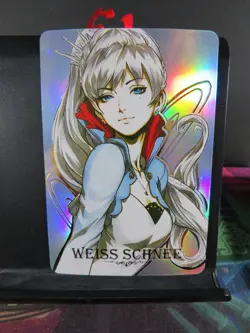 Weiss Schnee RWBY Art Card Rare Holo Collectible Anime Manga CCG NM - Image 1