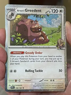 POKEMON ARVEN'S GRREDENT 159/182 RARE COSMOS HOLOFOIL DESTINED RIVALS NM CARD - Image 1