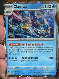 POKEMON CLAWITZER 038/132 RARE COSMOS HOLOFOIL MEGA EVOLUTION NM CARD - Image 1