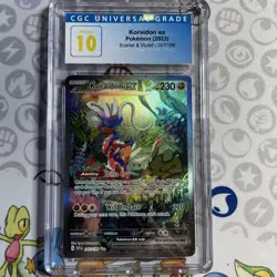 CGC Pristine 10 Koraidon ex 247/198 Illustration Rare Pokemon Card - Image 1