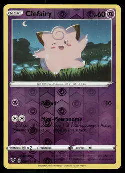 Clefairy 063/185 Reverse Holo Vivid Voltage Pokemon TCG trading card - Image 1