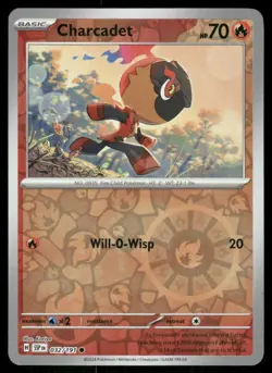 Charcadet 032/191 Reverse Holo Surging Sparks Pokemon TCG trading card - Image 1