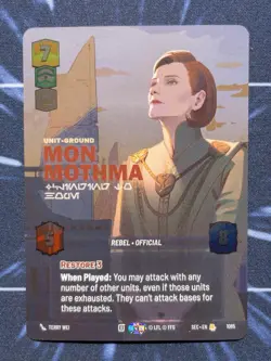 Star Wars Unlimited: Mon Mothma - Clinging to Hope Prestige Foil SEC 1085 - Image 1