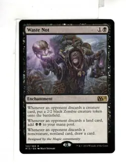 MTG SkeenAB Waste Not from M15. NM. - Image 1