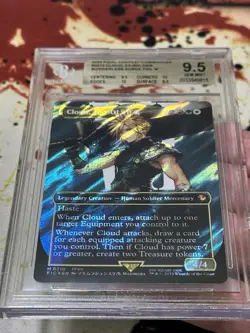 BGS 9.5QUAD++ Cloud, Ex-SOLDIER #210 Borderless SURGE FOIL MTGxFinal Fantasy FIC - Image 3