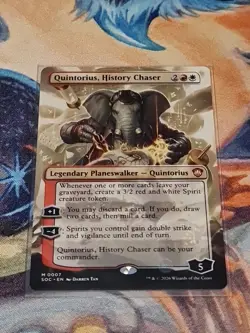 Quintorius, History Chaser (Borderless) Commander: Secrets of Strixhaven Regular - Image 1