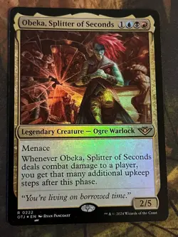 1x FOIL OBEKA, SPLITTER OF SECONDS - Commander - MTG - Magic the Gathering - Image 1