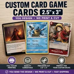 Custom Card Game Cards 2.5x3 Inch Personalized Trading Deck Printing - Image 1