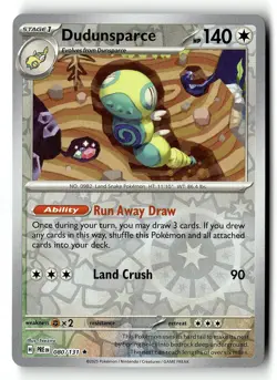Dudunsparce 080/131 Holo Rare Prismatic Evolutions Pokemon Reverse Holo NM - Image 1