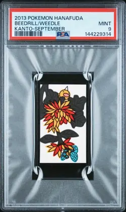 2013 POKEMON HANAFUDA KANTO SEPTEMBER BEEDRILL/WEEDLE PSA 9 - Image 1