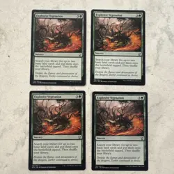 Magic the Gathering MTG Explosive Vegetation Play Set Of 4 Cards - Image 1