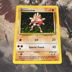 Hitmonchan Pokemon Base Set Unlimited 7/102 Nm-/Lp+ Holo - Image 1