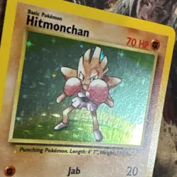 Hitmonchan Pokemon Base Set Unlimited 7/102 Nm-/Lp+ Holo - Image 2