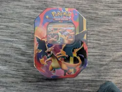 Pokemon TCG Mega Charizard Y EX Sealed Tin. 4 Packs 1 Foil Promo Card. - Image 1