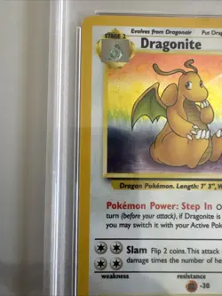 1999 Pokemon Fossil - Dragonite - Holo - PSA 8 ENGLISH - Image 5