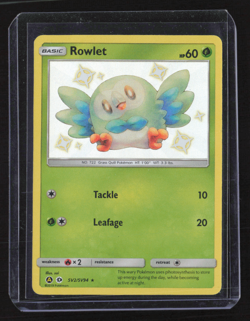 Rowlet Shiny Vault Shiny Pokemon TCG SM Hidden Fates SV2/SV94 NM - Image 1